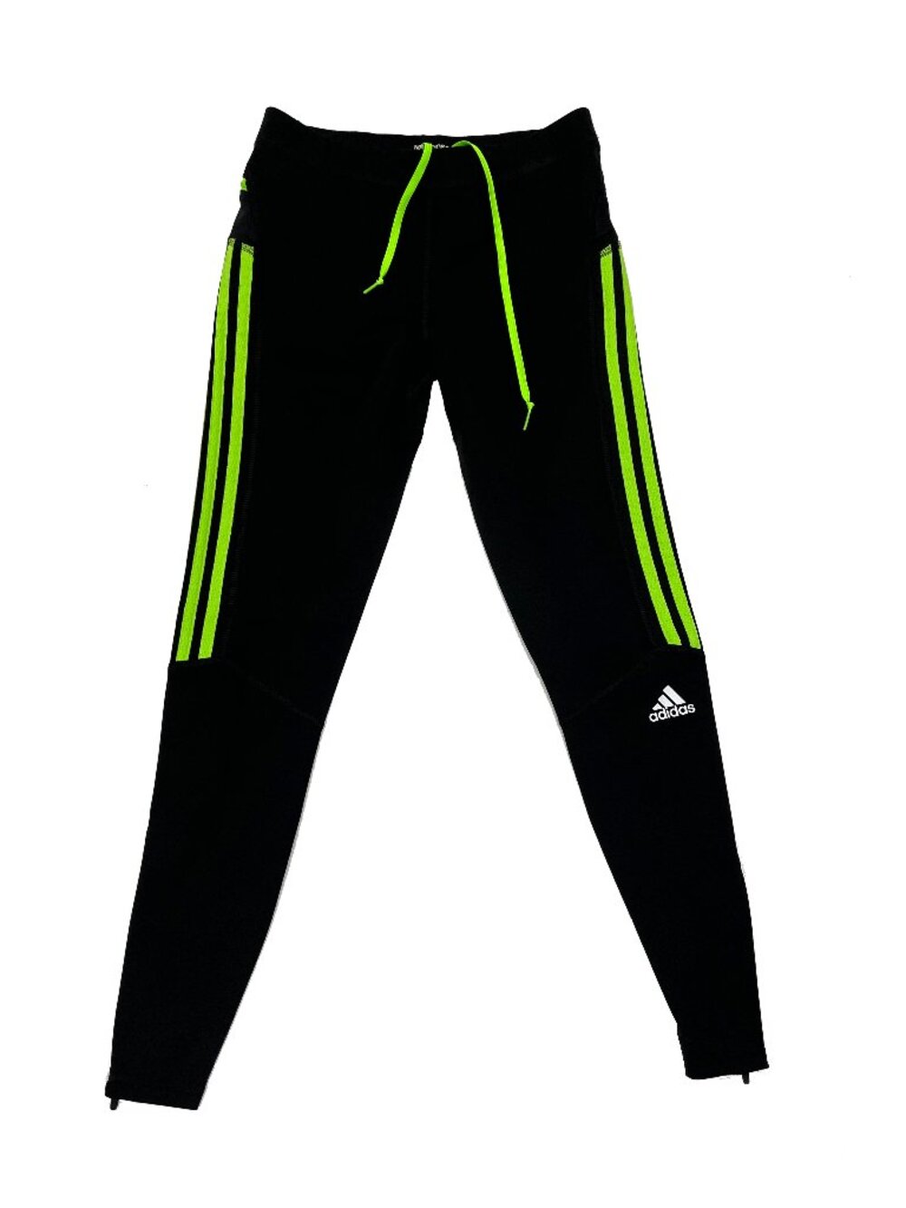 Adidas NEW NWT Response Climalite Pants Black Neon Leggings Joggers Women M